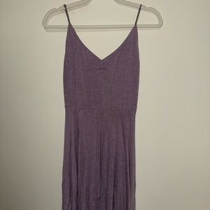 Elegant Purple Spaghetti Strap Dress